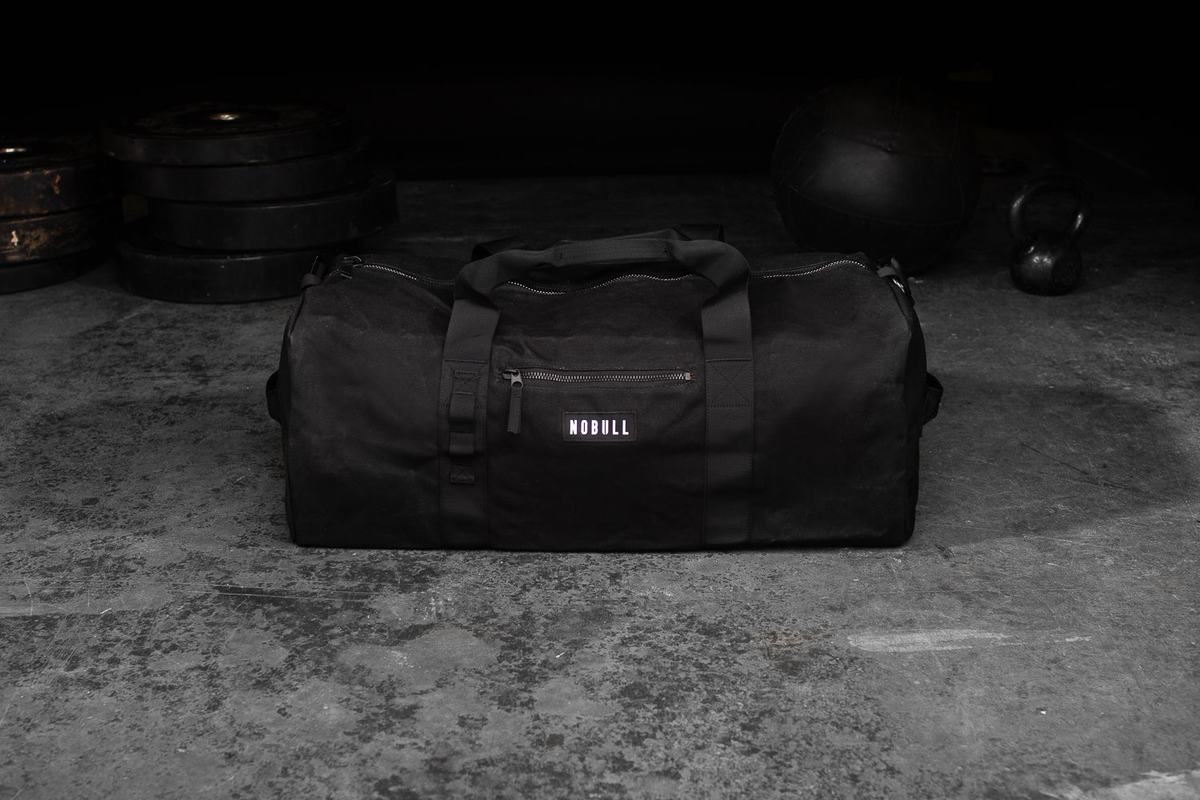 Nobull Xl Waxed Canvas Traditional Men's Duffle Black | Australia (RE9235)